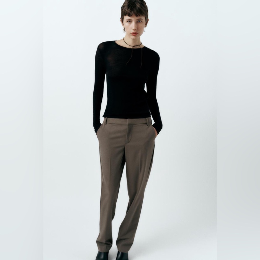 NWT Zara Straight Leg Low Rise Trousers